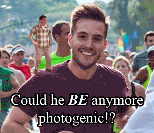 chandler dances on ridiculously photogenic guy